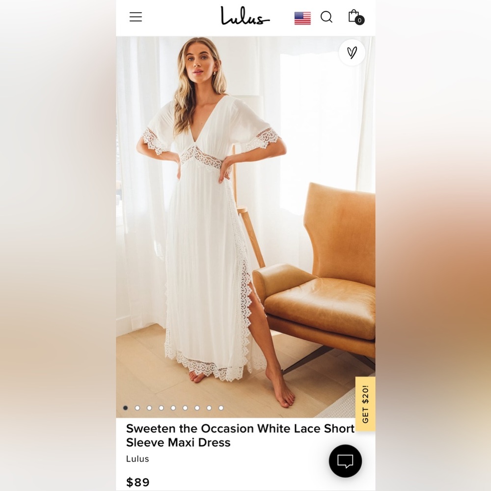 Sweeten the Occasion White Lace Short Sleeve Maxi Dress
Lulus
